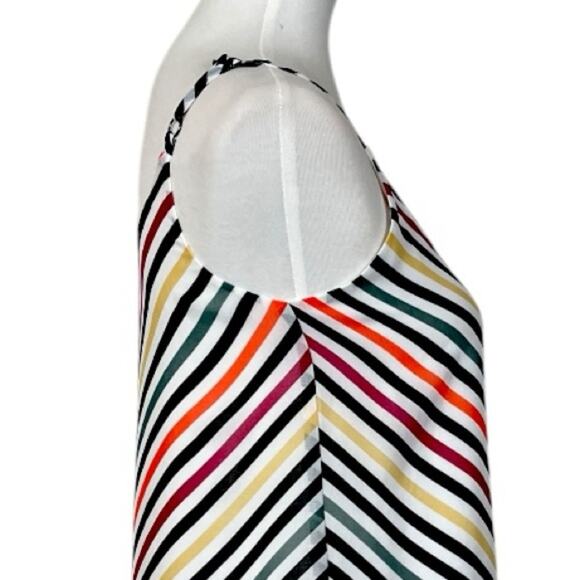 Cabi Tank Top #5043 Black White Pink Chevron Stripe Linea Tank Women’s Size XS - Picture 8 of 13